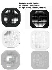 4/2/1个毛发收集器，方形淋浴地漏盖，带吸盘的硅胶毛发塞，水槽地漏过滤器，浴缸淋浴地漏塞，硅胶厨房异味塞，浴室配件，商业清洁服务/店铺。万圣节。圣诞节。