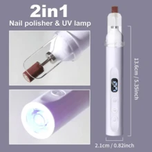 NEUZOJIT Professional Electric Nail Drill Machine Cordless Rechargeable With UV Light 3 Speed Gears For Acrylic Gel Nails Thick Toenails Home Salon Beginner Kit - Dụng cụ làm móng - Xem 10