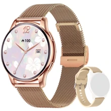 Ceas inteligent elegant, ecran tactil complet de 1,53", apel wireless, alarmă, cameră de la distanță, control muzical, moduri multi-sport, contor de pași și calorii, încărcare USB - ecran IPS 240P, cadou ideal pentru bărbați și femei - Multicolor - Vizualizare 10