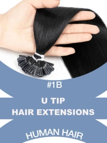 50片U型接发,100%真人Remy发,角蛋白融合,直发,自然柔顺,黑/棕/金渐变色可选,12/16/20英寸,30克/包,适合所有种族,百变发型,自然效果,渐变色发束,无需胶水,即戴即用,完美适用于假期、派对、上学、新娘造型等场合。 - 彩色 - 查看 89