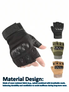 A Pair Of Outdoor Sports Fitness Half-Finger Gloves Spring Play Cycling Mountaineering Handguard Non-Slip Men's Gloves - Multicolor - View 5