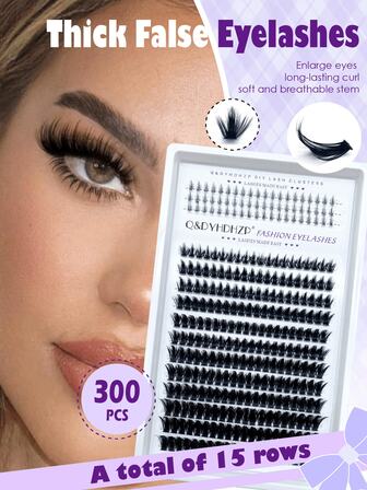 卡通风格 10-18mm 仙女睫毛簇和新月形下睫毛，一盒 DIY 睫毛簇，精致自然的单簇睫毛嫁接，D 卷度，适合圣诞节庆祝活动、日常约会或聚会。