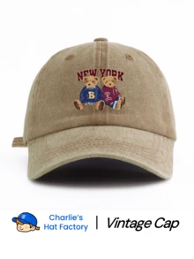 1顶纽约熊印花棒球帽，男女通用，经典时尚，柔软吸汗带，尺寸可调节，轻便防晒，百搭经典款式，适合户外运动、日常佩戴、聚会和度假，是馈赠亲朋好友的完美礼物。 - 兩隻熊 - 查看 16