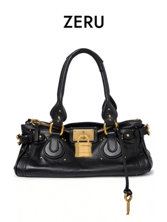 2025 Autumn/Winter New Women's Bag, Millennium Hottie Retro Distressed Unique Lock Design Handbag