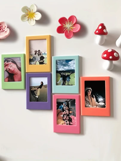 3-Inch Horizontal Plastic Magnetic Photo Frame - Smooth Edges, Durable, Retro Film Photo Clip, Ideal For Photography Enthusiasts And Home Decor Lovers | Perfect Photo Display Memorabilia For Bedroom, Study, Living Room, Office, Kitchen Wall Decor | Ideal Gift For Christmas, Valentine's Day, Birthday, New Year And Other Holidays To Cherish Precious Moments