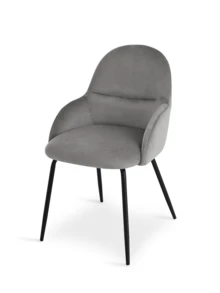 Goeurvant Elegant Curved-Back Upholstered Dining Chairs With Armrests And Metal Legs For Dining Room, Living Room, Office - Set Of 2 / Set Of 4 / Set Of 6 - Gray - Grey - View 5