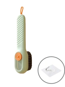 فرشاة سائلة متعددة الوظائف، أداة تنظيف الأحذية بالضغط المنزلي مع شعيرات ناعمة، مناسبة أيضًا للملابس والتنظيف المنزلي، 2 قطعة - متعدد الألوان - مشاهدة 14