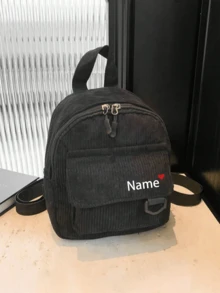 Mochila mini personalizada bordada, elemento rojo de amor, bolsa de sobre rojo para teléfono móvil y llaves, bolsa compacta multifuncional de ocio, mochila pequeña portátil para hombres y mujeres, bolsa de viaje personalizada - Multicolor - Ver 7