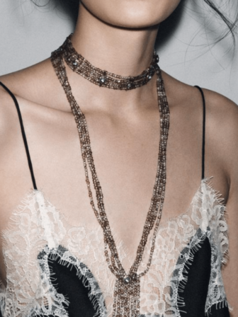 1 pieza Collar en forma de Y de varios niveles con borlas largas, cuentas y cristales, de estilo bohemio hecho a mano para mujeres