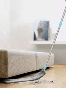 1支多功能清洁刷，超细纤维清洁刷，带可伸缩手柄，可水洗可伸缩清洁工具，可伸缩缝隙除尘器，干湿两用清洁刷，多用途除尘器，适用于沙发、床和家具底部，清洁用品 - 藍色 - 查看 2