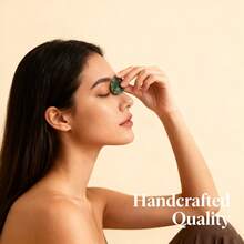 2pcs Cold & Hot Stone Eye Massage Pads, 3*4cm Pink & Green, Facial Skin Care - Multicolor - View 11