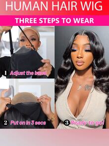 5x5 Lace Closure Glueless Human Hair Wig Straight Natural Black - Perfect For Office School Daily Party Events. Glueless Installation Easy To Wear For Beginner & Professional - Natural Black - 查看 5