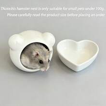 1pc Mini Ceramic Pet Sleeping Nest, Hamster House Cave For Cooling In Summer, Suitable For Baby Hamsters, Roborovskii Hamsters (Product Size: Approx. 8.5x8.5x6.5cm, Entrance Diameter: Approx. 5.2cm) - Multicolor - View 23
