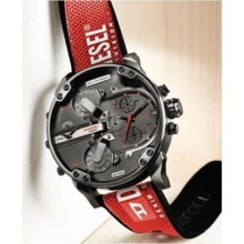 Men's Mr. Daddy 2.0 Chronograph Red Nylon Watch - 紅色 - 查看 1
