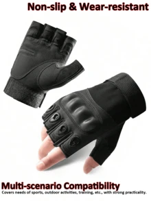 A Pair Of Outdoor Sports Fitness Half-Finger Gloves Spring Play Cycling Mountaineering Handguard Non-Slip Men's Gloves - Multicolor - View 4