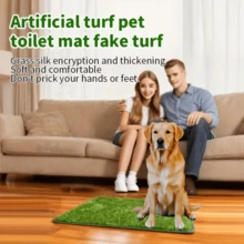 Ultimate Washable Dog Grass Mat - Reusable, Odor-Resistant, Pet Training Artificial Turf With Anti-Slip Bottom. Easy To Clean Pee Pad, Suitable For Indoor/Outdoor. Grass Length: Approx. 2cm. - Multicolor - View 3
