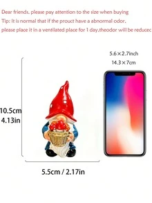 Bộ 1 tượng người lùn đội mũ nấm dễ thương - Trang trí sân vườn ngoài trời, vật trang trí hiên nhà, tượng nhỏ bằng nhựa, thích hợp cho vườn cổ tích, trang trí chậu cây ban công và điểm nhấn trên kệ trong nhà | Nghệ thuật sân vườn quyến rũ cho cảnh quan mùa xuân/hè - Nhiều màu - Xem 9