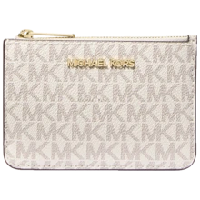 Michael Kors Jet Set Travel Small Signature Logo Coin Purse  Bags For Women,Lightweight,Casual Style,Christmas Gift For Her 35H9GTVP1B - 香草白 - 查看 6