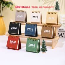 2026 Mini Calendar And Mini Christmas Tree Ornaments - Ideal For Offices And Schools, Geometric Design, Perfect Back-To-School Gift, Christmas Gift, Mini Calendar And Small Christmas Tree, Desktop Ornaments, Suitable For Desk And Office Decorations, Mini Desktop Calendar, New Year's Gift, Greeting Gift, Desktop Ornaments, Suitable For Desk And Office Decorations - Multicolor - View 6