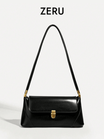 2025 New French Fashion Retro Minimalist Baguette Underarm Handbag, High Quality Versatile Women Shoulder Bag