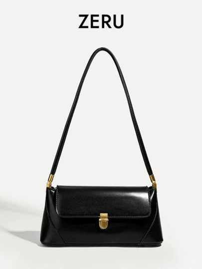 New French Fashion Underarm Women Bag, Retro Minimalist Baguette Bag, High-Quality Versatile Shoulder Bag For Women