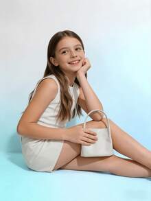 1 chiếc túi xách nhỏ thời trang tối giản, ví đựng tiền xu cho bé gái, hộp đựng son môi, túi nhỏ dễ thương cho bé gái, túi đựng đồ độc đáo, túi tote thường ngày để đi chơi, quà tặng ngày lễ, màu vàng, bạc, trắng, đen, hồng. - Một cỡ - Xem 6