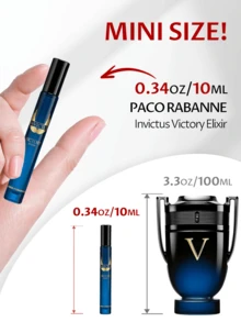 Paco Rabanne Invictus Victory Elixir 男士香水喷雾 0.34盎司/10毫升 琥珀木质调 男友丈夫父亲兄弟生日毕业派对旅行露营户外活动校园旅行节日周年纪念日办公室冬季圣诞节特殊场合派对 - Invictus 勝利靈藥香水 - 查看 3