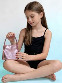 1 chiếc túi xách nhỏ thời trang tối giản, ví đựng tiền xu cho bé gái, hộp đựng son môi, túi nhỏ dễ thương cho bé gái, túi đựng đồ độc đáo, túi tote thường ngày để đi chơi, quà tặng ngày lễ, màu vàng, bạc, trắng, đen, hồng. - Một cỡ - Xem 10