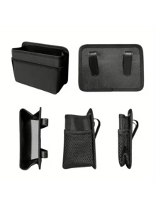 Car Seat Back Storage Bag With Side Hanging Accessories - Multifunctional Storage Box, Cup Holder, Open Storage Slot - Made Of Durable Material, Suitable For Rear Seat And Door Storage Bag - Fits SUV, Sedan, Truck Interior Storage Bag - Space-Saving Car Accessory, Rear Seat Storage Bag, Car Trash Can, Fashionable Design, Smooth Texture - Multicolor - View 4