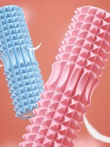This Single-Pack Pink Rhombus Pattern Foam Roller Is Made Of Flexible And High-Elasticity EVA Material. Its 13cm Wider Diameter Presents A Complete Three-Dimensional Rhombus Pattern, And The Sharp-Edged Detailed Design Enhances The Massage Experience While Adding A Fashionable Touch. Mainly Used For Deep Muscle Relaxation.