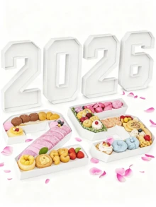 1 个 0-9 数字形状托盘，摄影道具，DIY 食品托盘，装饰纸板数字盒，适用于老年人生日、水果、饼干、甜点盘、蛋糕展示、毕业典礼、1 岁生日、家庭聚会、新娘送礼会，手工制作 - 彩色 - 查看 11