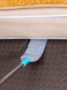 1支多功能清洁刷，超细纤维清洁刷，带可伸缩手柄，可水洗可伸缩清洁工具，可伸缩缝隙除尘器，干湿两用清洁刷，多用途除尘器，适用于沙发、床和家具底部，清洁用品 - 藍色 - 查看 3