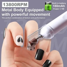 NEUZOJIT Professional Electric Nail Drill Machine Cordless Rechargeable With UV Light 3 Speed Gears For Acrylic Gel Nails Thick Toenails Home Salon Beginner Kit - Dụng cụ làm móng - Xem 4