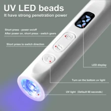 NEUZOJIT Professional Electric Nail Drill Machine Cordless Rechargeable With UV Light 3 Speed Gears For Acrylic Gel Nails Thick Toenails Home Salon Beginner Kit - Dụng cụ làm móng - Xem 6