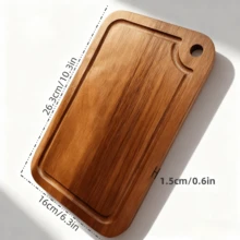 Tabla de cortar grande y resistente mejorada, juego de tablas de cortar de madera de alta calidad y duradera, diseño de bloque resistente, adecuada para carne, queso, pan, verduras, herramienta de cocina ideal, gran regalo para el hogar y la residencia, accesorios de cocina - Óxido marrón - Ver 15