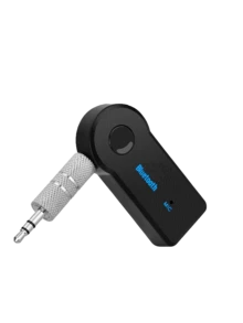 Receptor Bluetooth 5.0 para automóvil con conector AUX de 3.5 mm, transmisor de música de audio estéreo inalámbrico con micrófono, regalo del Día de San Valentín, adaptador inalámbrico 5.0 de 3.5 mm, receptor inalámbrico 2 en 1 para TV, proyector, PC, auriculares, automóvil - Batería de litio recargable, adaptador universal de 3.5 mm a 5.0 mm, accesorio de estéreo de automóvil | Diseño elegante negro | Construcción de plástico duradero, adaptador de audio inalámbrico - Negro - Ver 12