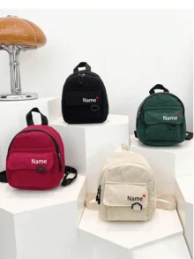 Mochila mini personalizada bordada, elemento rojo de amor, bolsa de sobre rojo para teléfono móvil y llaves, bolsa compacta multifuncional de ocio, mochila pequeña portátil para hombres y mujeres, bolsa de viaje personalizada - Multicolor - Ver 3