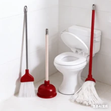 1/6 And 1/12 Scale Creative Toilet Plunger Toilet Desktop Decor, Dollhouse Bathroom Scene Accessories, Mini Home Decor, DIY Landscape Decoration Props, Cake Decorations - Multicolor - View 6