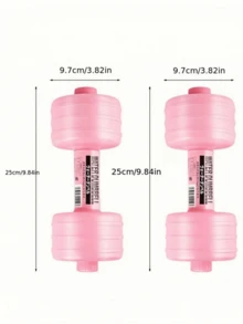 1/2pcs 1000ml Adjustable Weight Dumbbell, Fitness Equipment, Water Dumbbell, Home/Gym Training, Plastic Bottle, Sports Yoga Training (Unwatered During Transportation, Need To Be Filled With Water By Yourself)