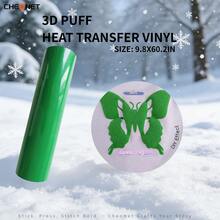 Vinilo de transferencia de calor 3D - Vinilo 3D navideño, adecuado para ropa DIY, patrones de silueta y varios usos, material decorativo de colores mixtos - Multicolor - Ver 68