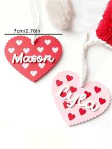 Customized Name Acrylic Pendant, Double-Layer Heart Shaped Acrylic Pendant, Personalized Valentine's Day Gift Necklace Accessory, Unique Gift For Lover, Customized Name Accessory, Gift Decoration, Sweet Heart Pendant - Item 4 - View 5