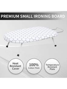 Lislark Foldable Table Top Ironing Board With Iron Rest, Small Travel Ironing Board With Non-Slip Feet For Home & Dormitory, Travel Use, Light Weight, Space-Saving, 80 X 30cm - White Ironing Board - View 7