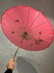 Paquete de 10 sombrillas de bambú para decoración de bodas, ideales para decoraciones y accesorios de festivales y bodas. Sombrillas de novia tradicionales hechas a mano, elegantes accesorios para fotos y fiestas. - Rosa - Ver 10