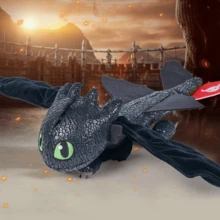 Spin Master Night Fury Toothless Plush Doll Hugging Glider Toothless Figurine Official Peripheral Ornament