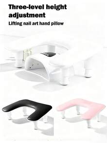 Apoio De Braço Profissional Para Manicure: Suporte De Mão Ajustável Em Formato De U Para Nail Art, Suporte Ergonômico Para Mãos E Pulsos Em Pu, Presente Perfeito De Natal E Dia Dos Namorados Para Manicures E Donas De Salões De Beleza. - Multicolorido - Ver 1