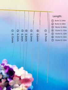 5 Peças Conjunto de Agulhas de Contar - Ferramentas de Confecção de Joias DIY Multiuso, Adequado para Artesanato e Confecção de Joias com Contas