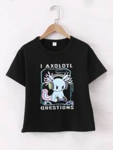 少年男子街頭風格時尚印花圓領t卹夏季上衣