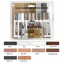 Furniture Repair Marker Set, Includes Furniture & Wood Floor Marker Pens, Wax Repair Crayons, Wood Filler Sticks - Multiple Colors & Sizes, Suitable For Repairing Scratches & Stains On Kitchen, Home & Bathroom Wooden Furniture, Tables, Headboards. Also Usable For Wall Paint, DIY Tools, Work Tools, Paint Brushes, Painting, Room Decor, Christmas Decorations, And Essential Woodworking Tool Kit. - one-size - View 12