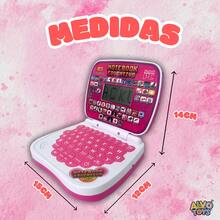 Laptop Infantil Notebook Educativo Computador Português e Inglês Raciocínio Lógico Palavras Números - Rosa - Visão 4