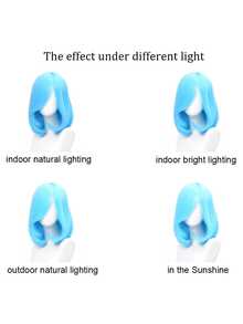 Cosplay假发 短款波波头假发 耐热分层合成发 男女通用 万圣节派对假发 万圣节 圣诞节 新年假发 - 彩色 - 查看 8